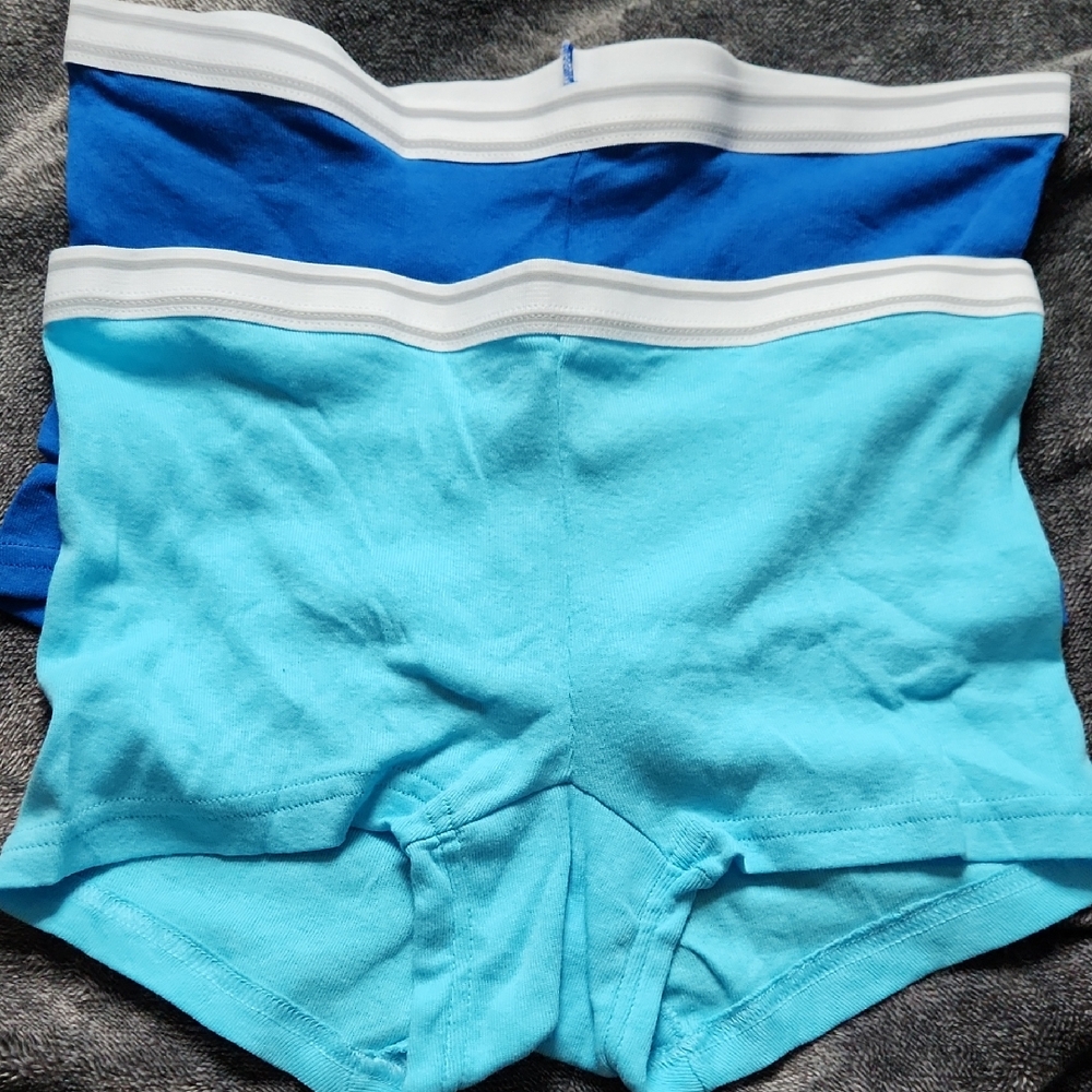 Hanes Dual-Tone Girl Boxer Briefs in Blue Shades